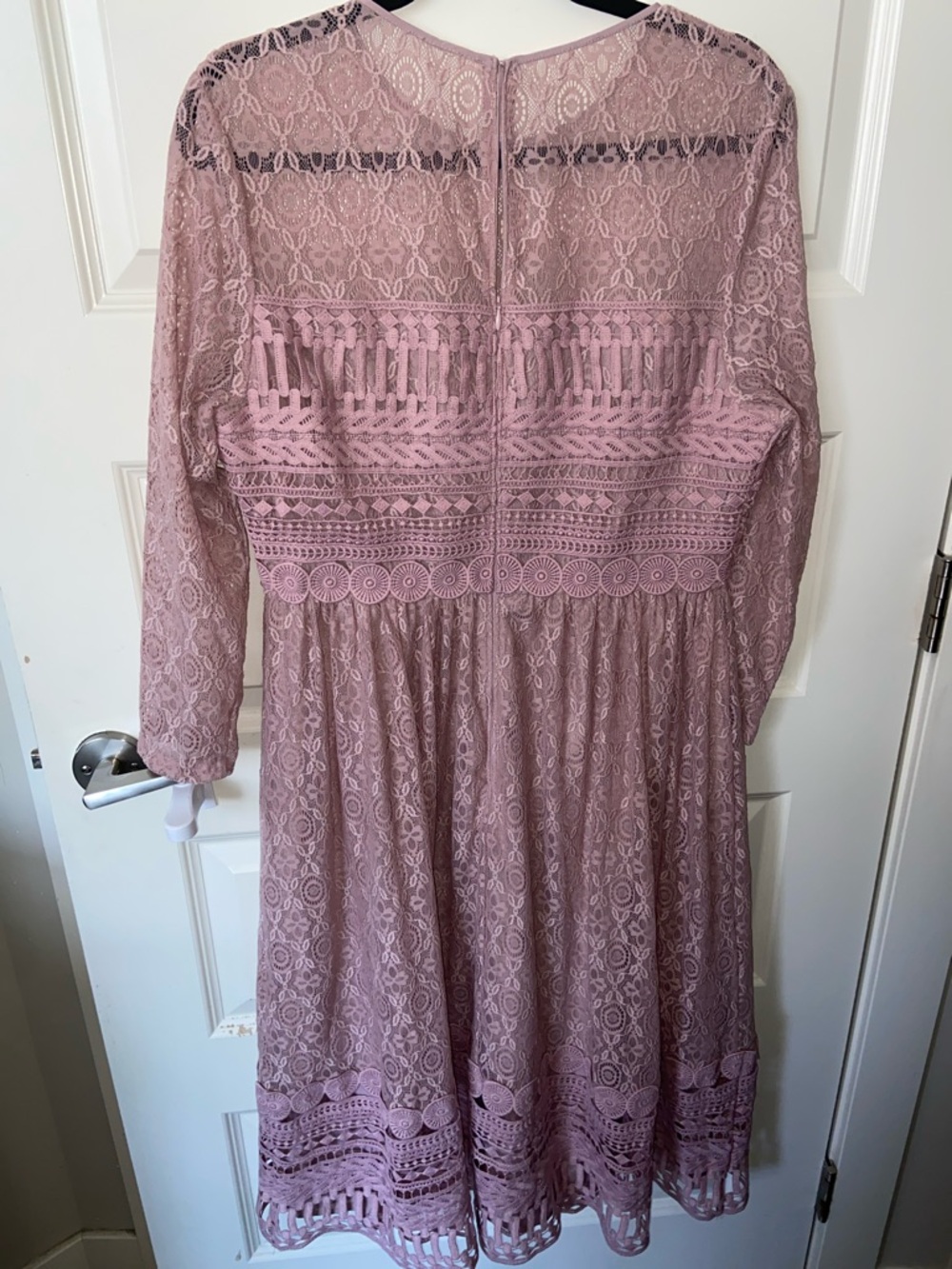 ASOS Design Women Lace Embroidered Midi Dress in Pink NWT - Picture 11 of 11